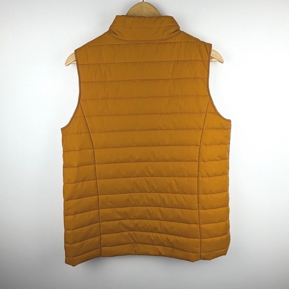 Zenana Outfitters Womens Mustard Yellow Quilted Puffer Vest Zip Front Large - Picture 7 of 11